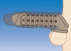 EDC Size Matters - Penis Verlengende Sleeve - Smoke -Cock & Ball Toys Size Matters Penis Verlengende Sleeve Smoke 4