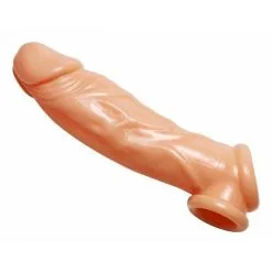 Size Matters - Realistische Penis Sleeve En Ball Stretcher - Huidkleur