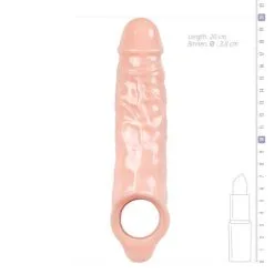 Size Matters - Really Ample Verlengende Penis Sleeve - Lichte Huidskleur 12 Size Matters - Really Ample Verlengende Penis Sleeve - Lichte Huidskleur -Cock & Ball Toys Size Matters Really Ample Verlengende Penis sleeve lichte huidskleur 5