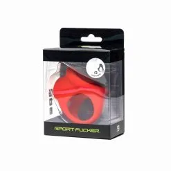 Sport Fucker - Liquid Siliconen Cock Chute Rekbare Ballstretcher - Rood -Cock & Ball Toys Sport Fucker Liquid Siliconen Cock Chute Rekbare Ballstretcher rood 8