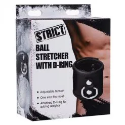 Strict - Kunstleren Ball Stretcher Met D-ring -Cock & Ball Toys Strict Kunstleren Ball Stretcher Met D ring 5