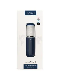 Svakom- Alex Neo 2 - Interactieve Stotende Masturbator Met App Control - Donkerblauw -Cock & Ball Toys Svakom Alex Neo 2 Interactieve Stotende Masturbator met App Control Donkerblauw 5