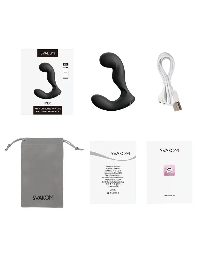 Svakom - Iker App Gestuurde Perineum En Prostaat Stimulator - Zwart 4 Svakom - Iker App Gestuurde Perineum En Prostaat Stimulator - Zwart - Afbeelding 2