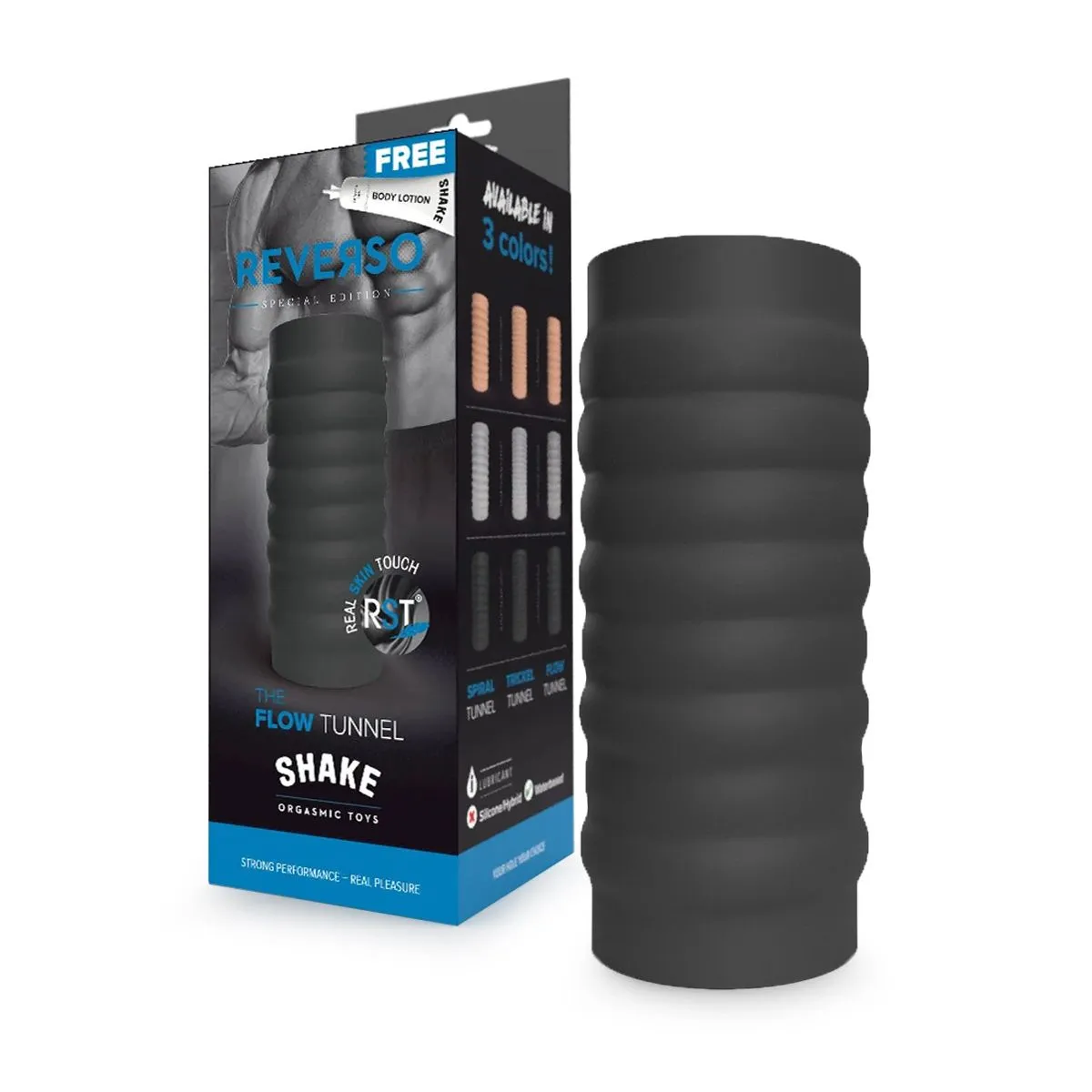 Shake Orgasmic Toys The Flow Masturbator - Zwart 3 Shake Orgasmic Toys The Flow Masturbator - Zwart