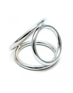 Rimba Bondage Play Triangel Cock & Balls Cockring Van Metaal -Cock & Ball Toys Triangel Cock Balls Cockring van metaal 2