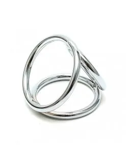 Rimba Bondage Play Triangel Cock & Balls Cockring Van Metaal -Cock & Ball Toys Triangel Cock Balls Cockring van metaal 3