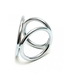 Rimba Bondage Play Triangel Cock & Balls Cockring Van Metaal -Cock & Ball Toys Triangel Cock Balls Cockring van metaal 4