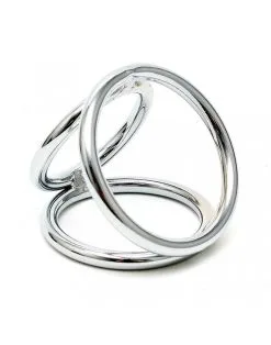 Rimba Bondage Play Triangel Cock & Balls Cockring Van Metaal -Cock & Ball Toys Triangel Cock Balls Cockring van metaal 5