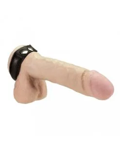 Rimba Bondage Play Verzwaarde Leren Cockring Met Gewicht 130 Gram - Verstelbaar