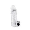 Virgite - S11 Realistische Penis Sleeve Met Vibratie 15 Cm- Transparant -Cock & Ball Toys Virgite S11 Realistische Penis Sleeve met Vibratie 15 cm transparant