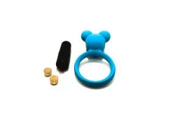 Virgite - Vibrerende Cockring Waterdicht Met Clitoris Stimulator - Blauw -Cock & Ball Toys Virgite Vibrerende Cockring Waterdicht Met clitoris stimulator Blauw 4