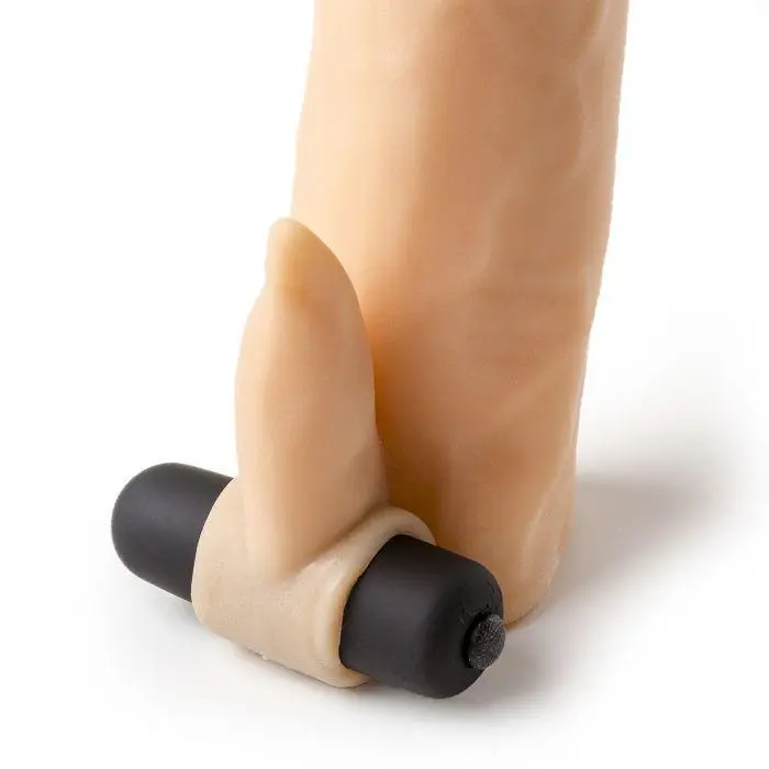 Virgite - Vibrerende Penis Sleeve Die Echt Aanvoelt Met Clitoris Stimulator - 16.2 Cm - Lichte Huidskleur 5 Virgite - Vibrerende Penis Sleeve Die Echt Aanvoelt Met Clitoris Stimulator - 16.2 Cm - Lichte Huidskleur - Afbeelding 3