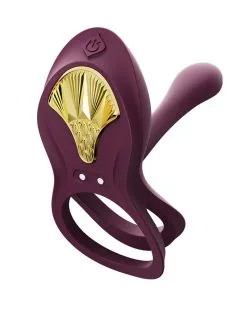 Zalo - Vibrerende Cockring & KoppelVibrator BAYEK Met Afstandsbediening - AMethyst Paars -Cock & Ball Toys ZALO Vibrerende Cockring koppelvibrator BAYEK met afstandsbediening amethyst paars 3