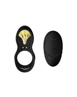 Zalo - Vibrerende Cockring & KoppelVibrator BAYEK Met Afstandsbediening - Obsidian Zwart